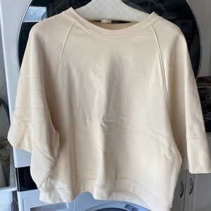 Tibi cream short sleeve sweatshirt L